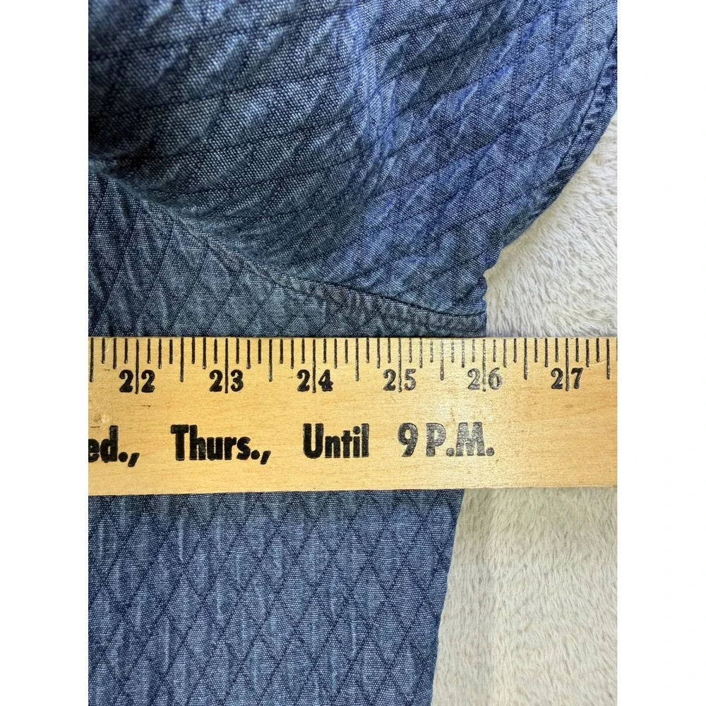 Johnnie-O Shacket Mens XL Blue Quilted Diamond Cotton Shirt Jacket Outdoors